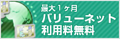 バリューネット利用料最大1ヶ月無料！